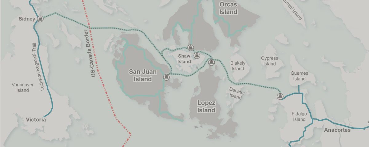 San Juan Islands travel map